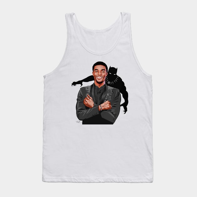 Chadwick Boseman - An illustration by Paul Cemmick Tank Top by PLAYDIGITAL2020